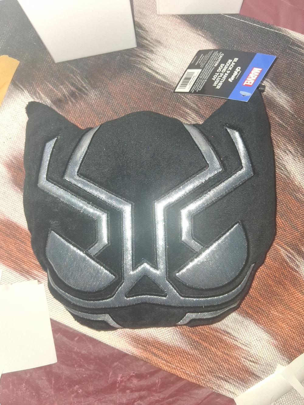 Marvel Black and Silver Black Panther Plush Dog Toy
